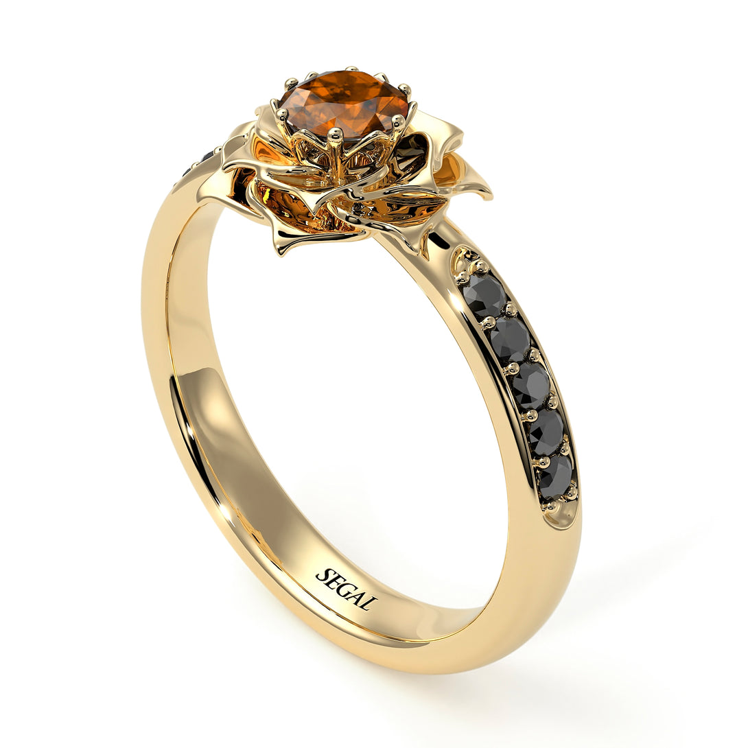 A lady's Rose Brown Diamond Ring- Elena no. 1104