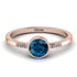 Bezel Minimalist Blue Topaz Ring - Kinsley No. 502
