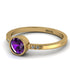 Bezel Minimalist Amethyst Ring - Kinsley No. 301