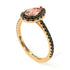 Pear Shaped Halo Morganite Ring - Janet No. 904