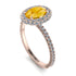 Oval Citrine Halo Hidden Diamonds Ring - Amy No. 602 image 2