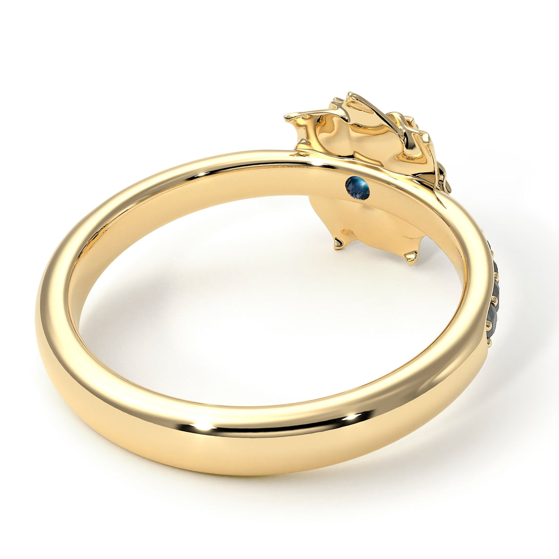 A lady's Rose Aquamarine Ring- Elena no. 404