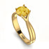 Solitaire Twist Shank Citrine Ring - Eleanor No. 601