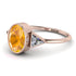 Geometrical Bezel Yellow Diamond Ring - Trinity No. 1002 image 1
