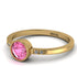 Bezel Minimalist Pink Moissanite Ring - Kinsley No. 801