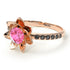 Lotus Flower Pink Moissanite ring - Lotus no. 805