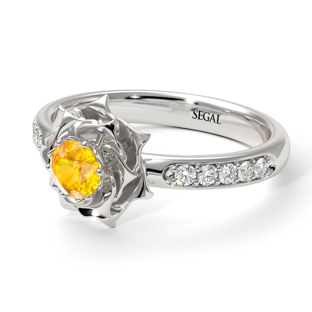A lady's Rose Yellow Diamond Ring- Elena no. 1003