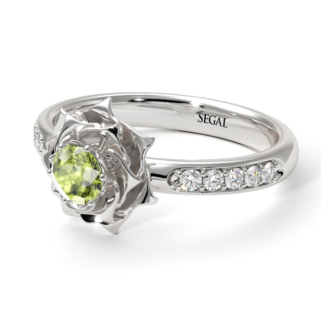 A lady's Rose Peridot Ring- Elena no. 703