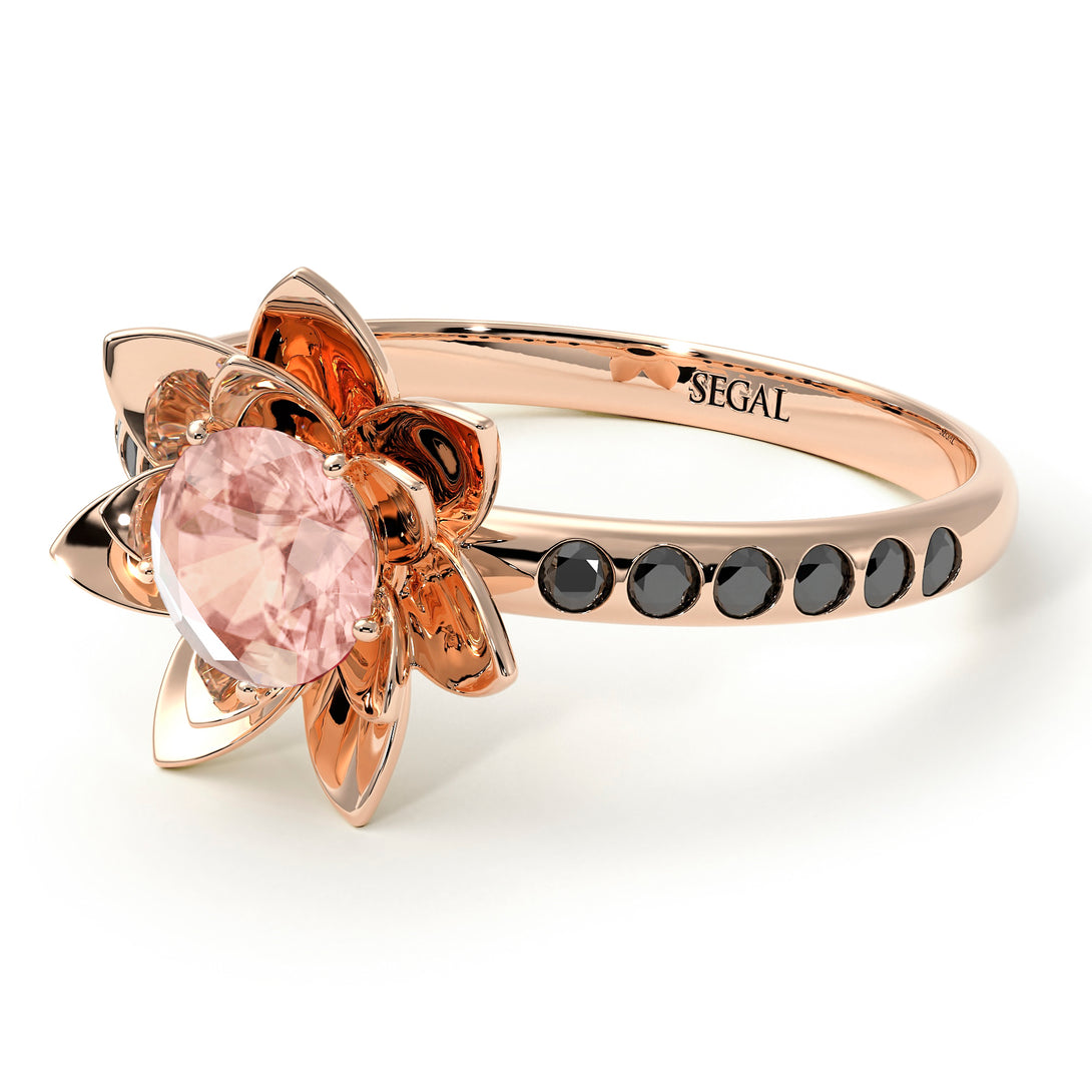 Lotus Flower Morganite ring - Lotus no. 905
