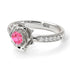 A lady's Rose Pink Moissanite Ring- Elena no. 803