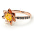 Lotus Flower Yellow Diamond ring - Lotus no. 1005