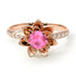 Lotus Flower Pink Moissanite ring - Lotus no. 802