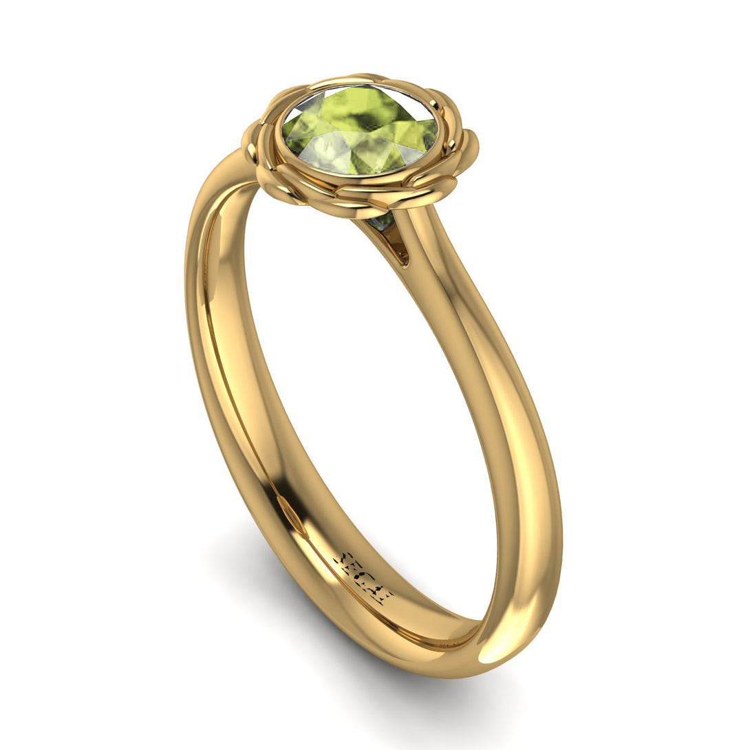 Solitaire Minimalist Peridot Ring - Eden No. 701