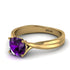 Solitaire Twist Shank Amethyst Ring - Eleanor No. 301