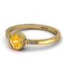 Bezel Minimalist Yellow Diamond Ring - Kinsley No. 1001 image 3