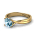 Solitaire Twist Shank Aquamarine Ring - Eleanor No. 401