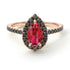 Pear Shaped Halo Ruby Ring - Janet No. 35