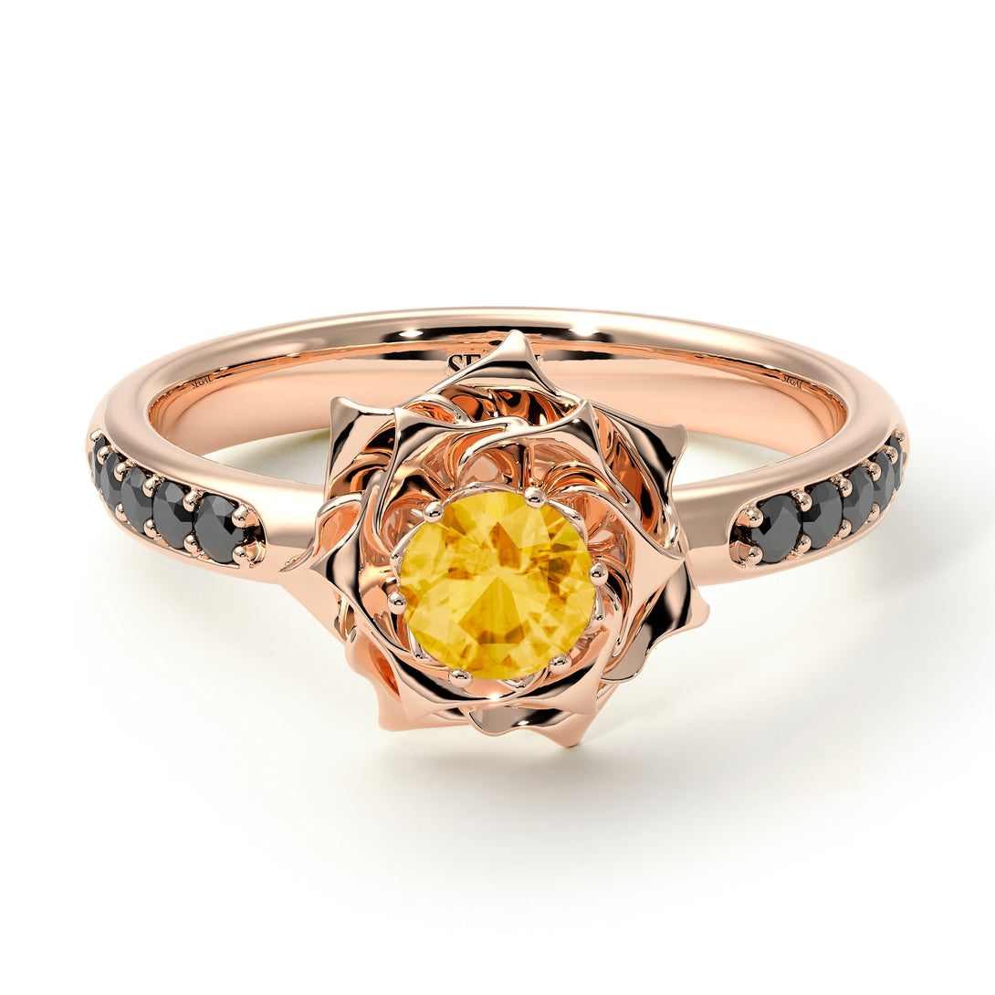 A lady's Rose ��itrine Ring- Elena no. 605