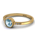 Bezel Minimalist Aquamarine Ring - Kinsley No. 401 image 3