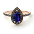 Pear Shaped Halo Sapphire Ring - Janet No. 29