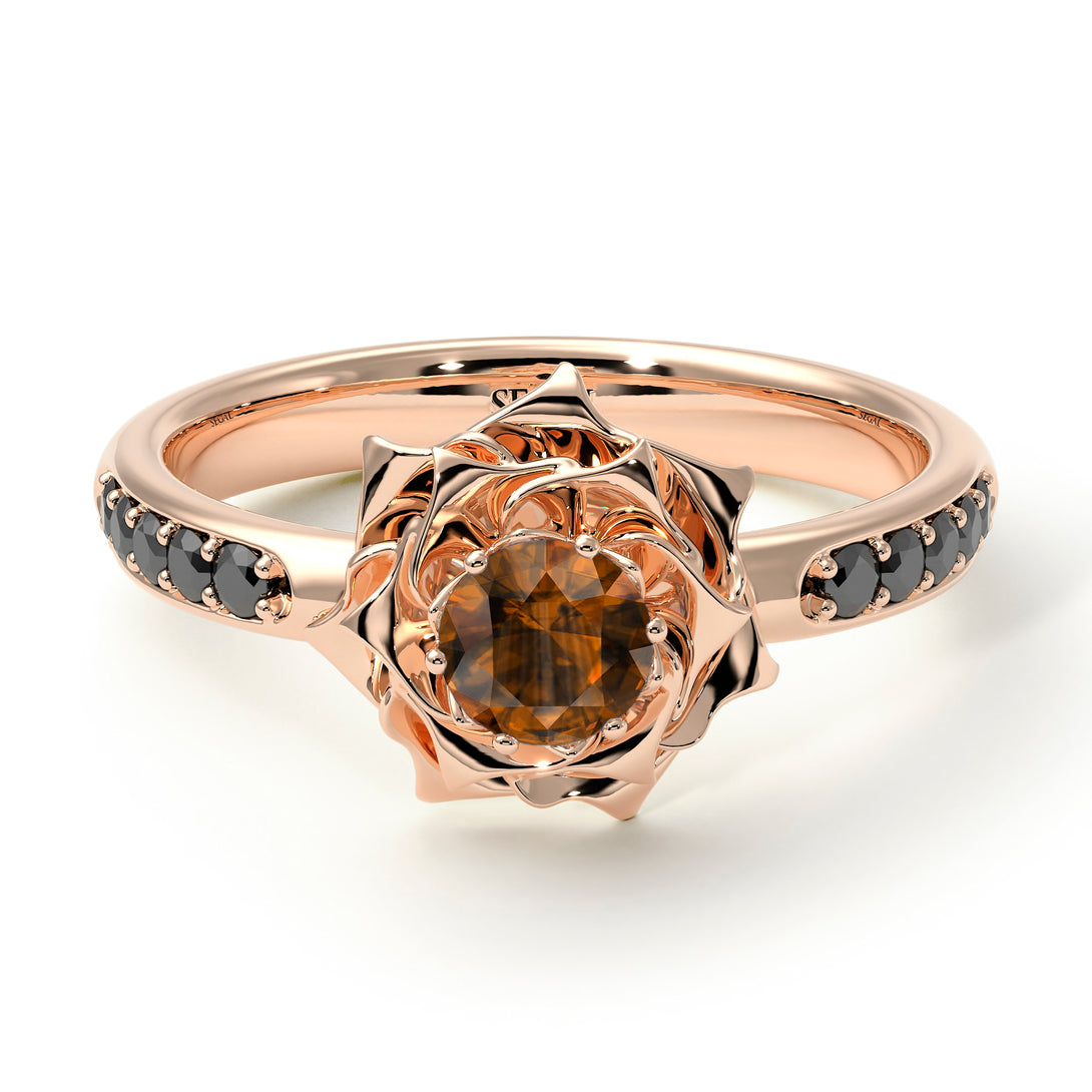 A lady's Rose Brown Diamond Ring- Elena no. 1105