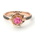 A lady's Rose Pink Moissanite Ring- Elena no. 805