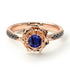 A lady's Rose Blue Sapphire Ring- Elena no. 23