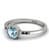Bezel Minimalist Aquamarine Ring - Kinsley No. 406