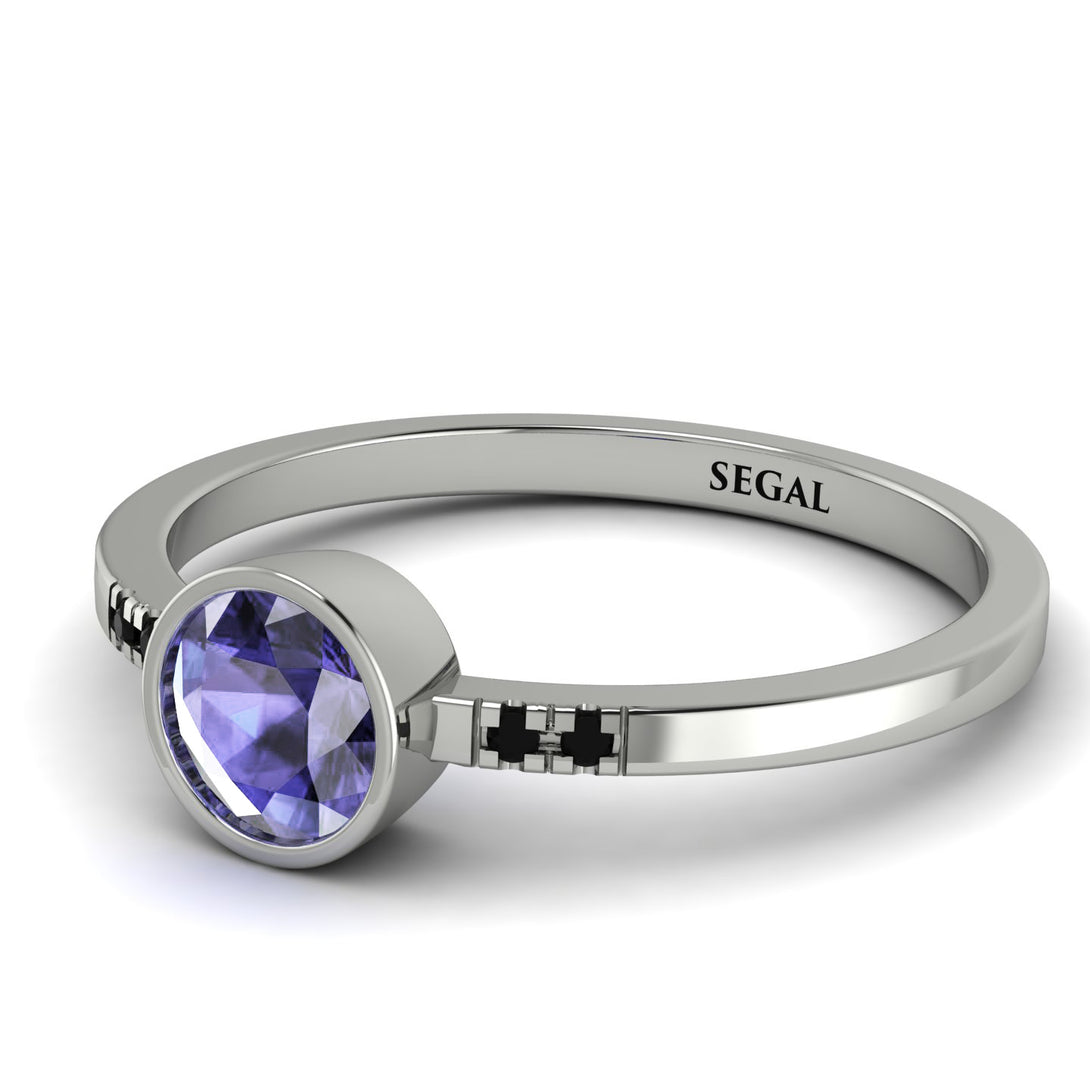 Bezel Minimalist Tanzanite Ring - Kinsley No. 206