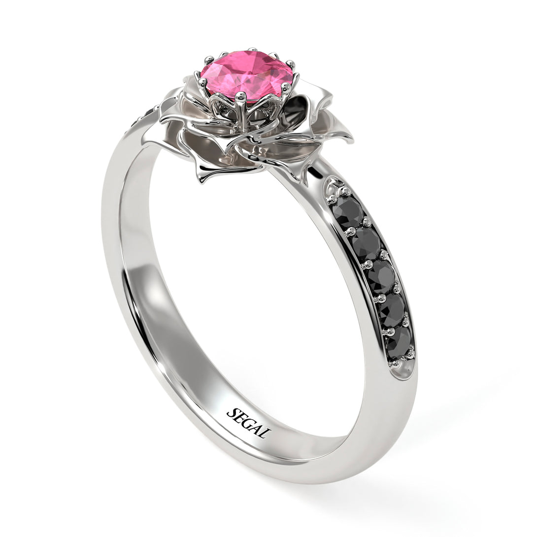 A lady's Rose Pink Moissanite Ring- Elena no. 806
