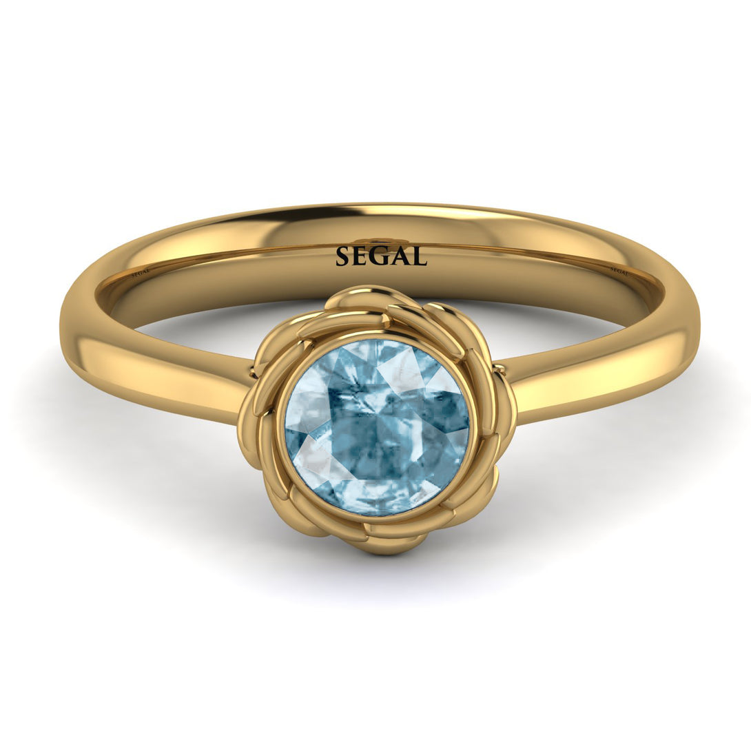 Solitaire Minimalist Aquamarine Ring - Eden No. 401