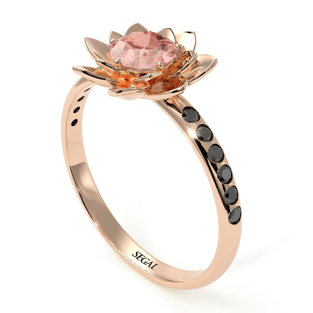 Lotus Flower Morganite ring - Lotus no. 905