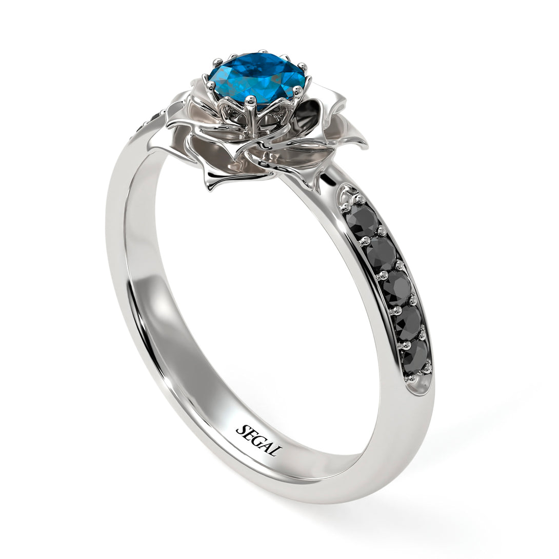 A lady's Rose Blue Topaz Ring- Elena no. 506