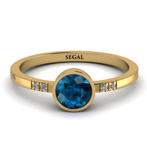 Bezel Minimalist Blue Topaz Ring - Kinsley No. 501 image 1