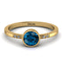 Bezel Minimalist Blue Topaz Ring - Kinsley No. 501 image 1