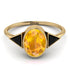 Geometrical Bezel Yellow Diamond Ring - Trinity No. 1007