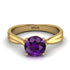 Solitaire Twist Shank Amethyst Ring - Eleanor No. 301