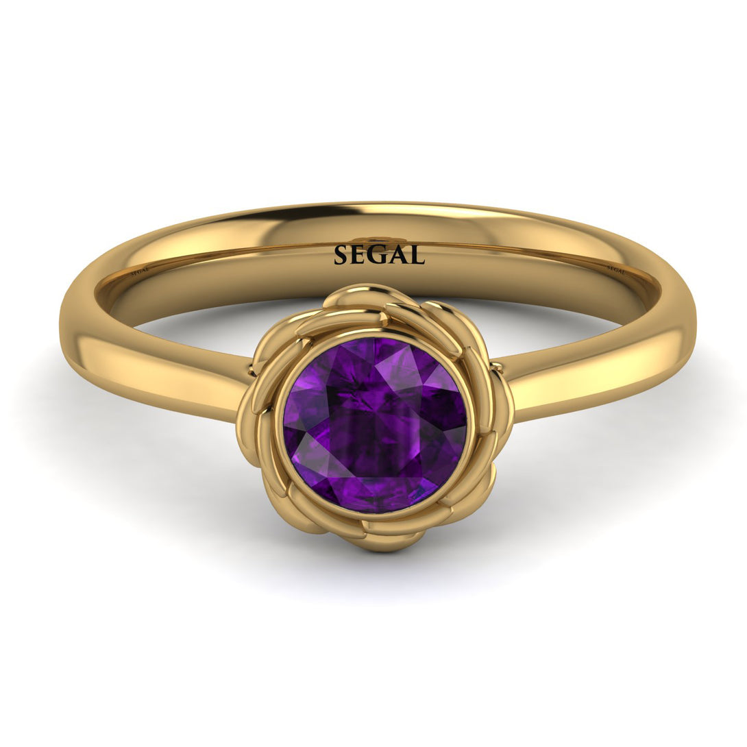 Solitaire Minimalist Amethyst Ring - Eden No. 301