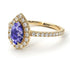 Pear Shaped Halo Tanzanite Ring - Janet No. 201
