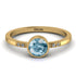 Bezel Minimalist Aquamarine Ring - Kinsley No. 401 image 1