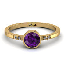 Bezel Minimalist Amethyst Ring - Kinsley No. 301 image 1