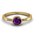 Bezel Minimalist Amethyst Ring - Kinsley No. 301 image 1