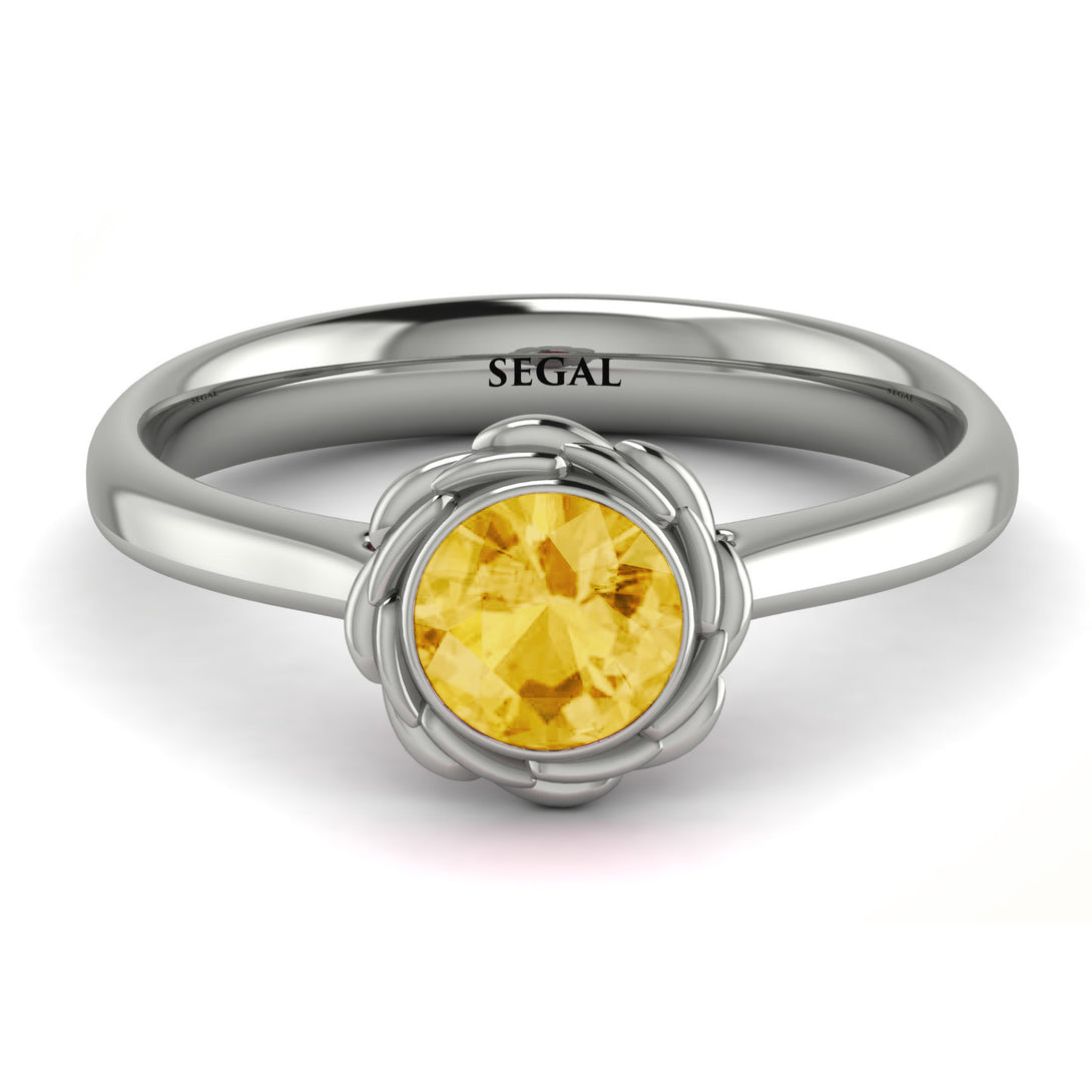 Solitaire Minimalist Citrine Ring - Eden No. 603