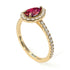 Pear Shaped Halo Ruby Ring - Janet No. 31