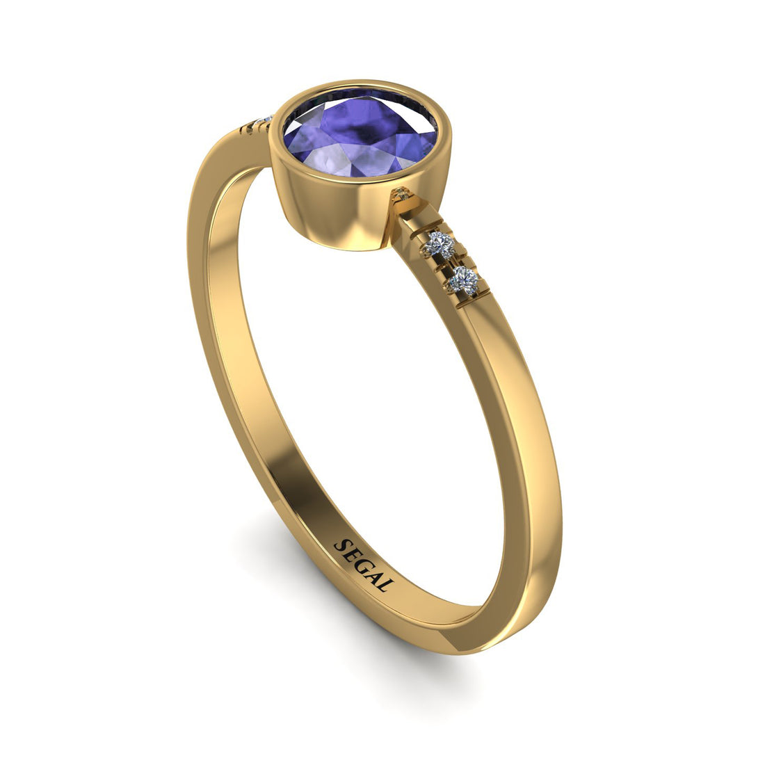 Bezel Minimalist Tanzanite Ring - Kinsley No. 201