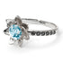 Lotus Flower Aquamarine ring - Lotus no. 406