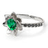 Lotus Flower Emerald ring - Lotus no. 24