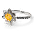 Lotus Flower Yellow Diamond ring - Lotus no. 1006