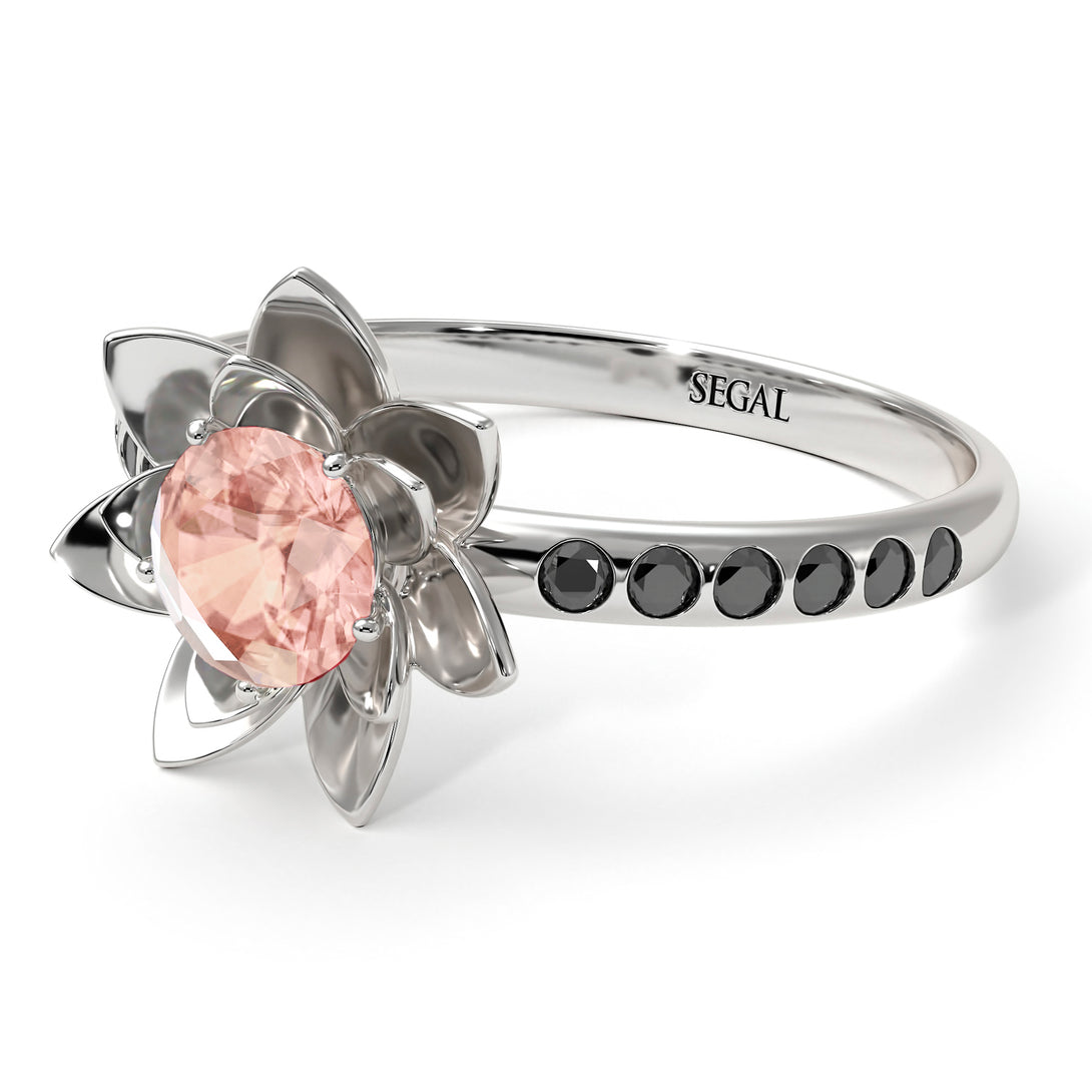 Lotus Flower Morganite ring - Lotus no. 906
