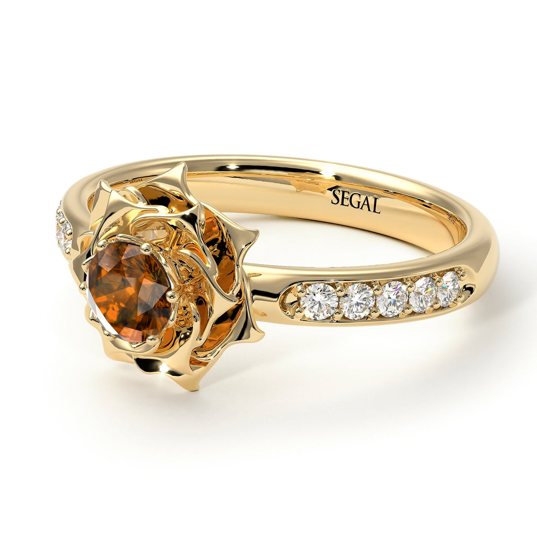 A lady's Rose Brown Diamond Ring- Elena no. 1101